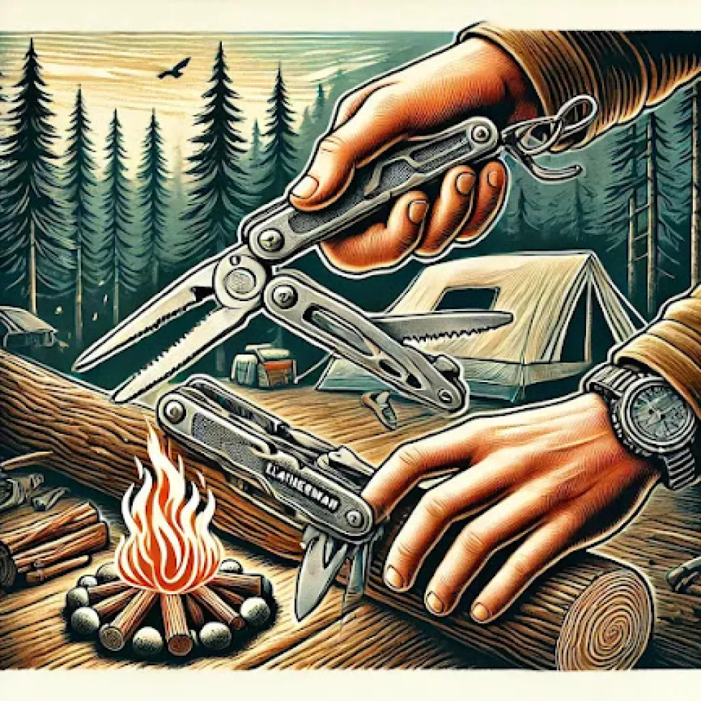 Leatherman Pense ile Odun Kesme ve Ateş Hazırlığı